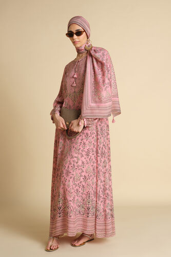 Niral Printed Silk Stole - Blush, Blush, image 3